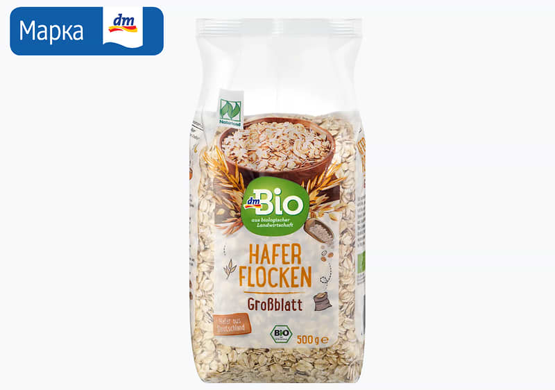 dmBio овесни снегулки, 500 г