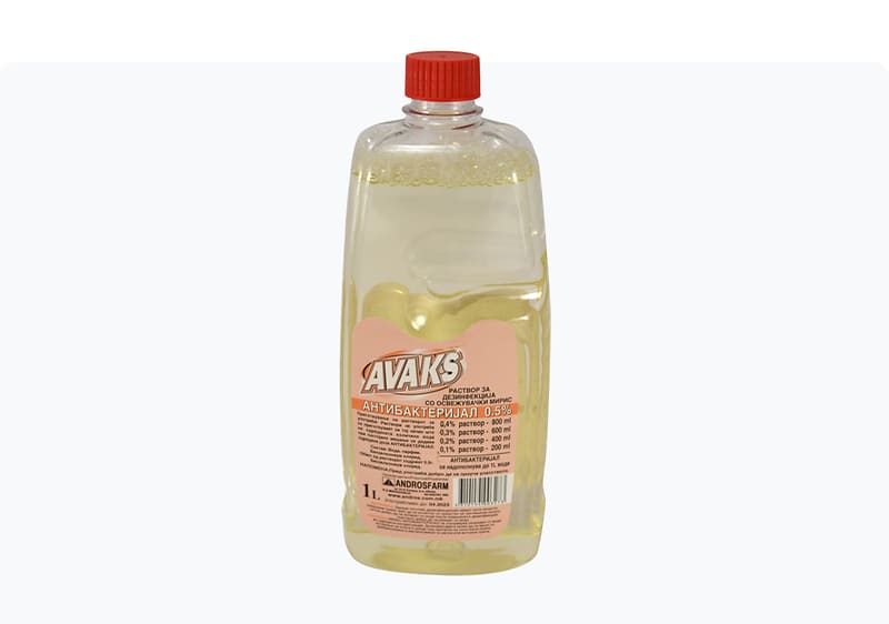 AVAKS – антибактериски раствор за дезинфекција, 1 л