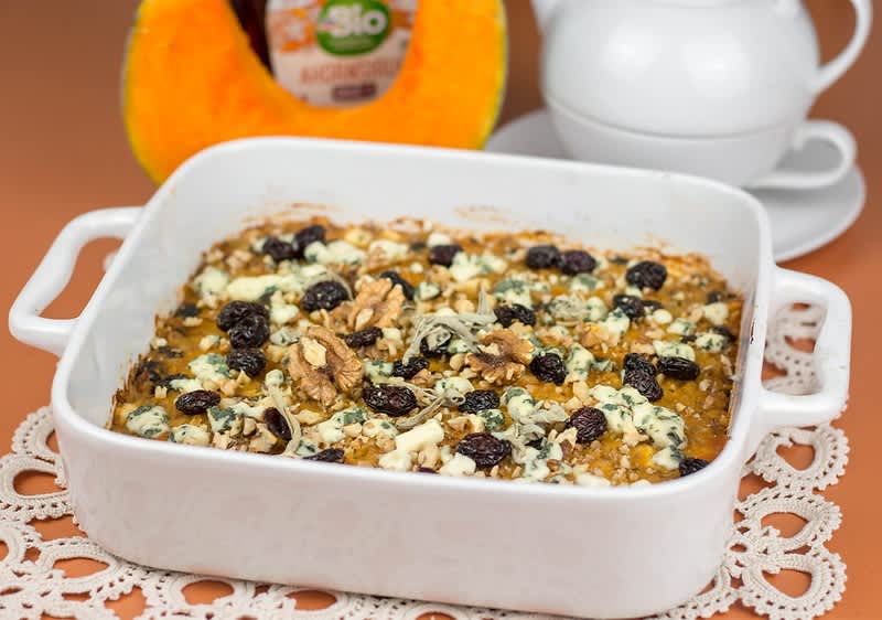 pečena tikva so karfiol i sino sirenje