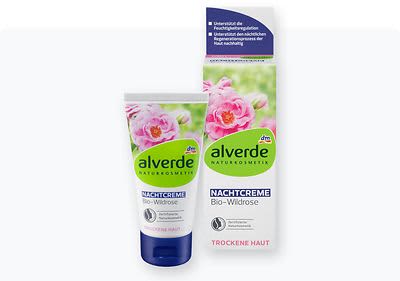 alverde ноќен крем за лице од дива роза, 50 мл
