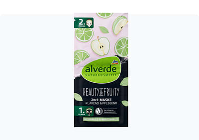 alverde BEAUTY & FRUTY маска за лице, 2x8 мл