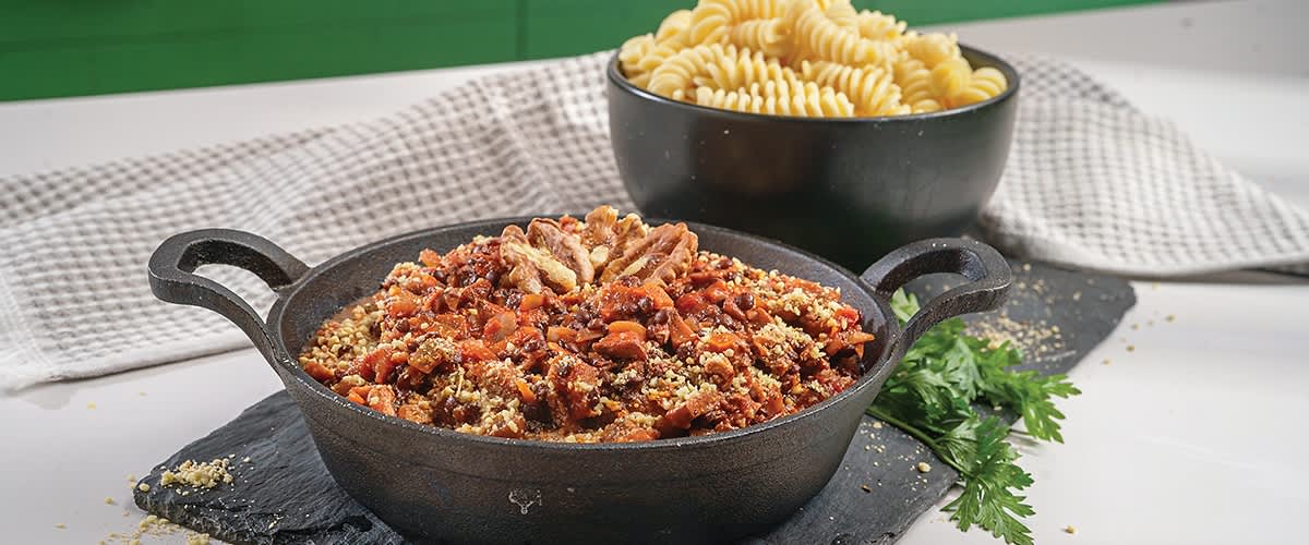 Болоњезе од зеленчук и леќа