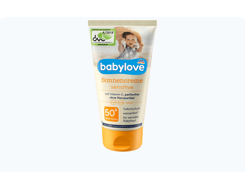babylove sensitive крем за сончање З.Ф. 50+, 75 мл