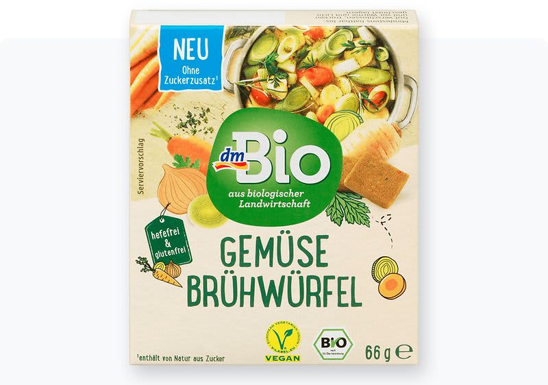 dmBio супа во коцка од зеленчук 66 g