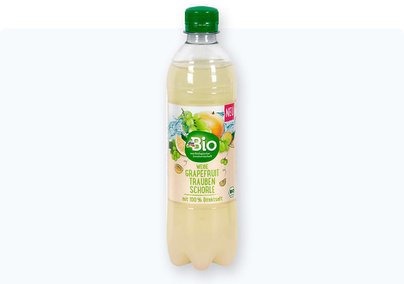 dmbio газиран сок од бел грејпфрут и грозје, 500 мл