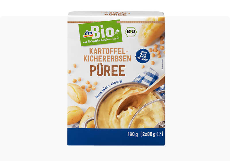 dmBio пире од компир и леблебија, 160 г