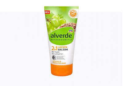 alverde балсам за коса со био грозје и био ленено семе, 150 мл