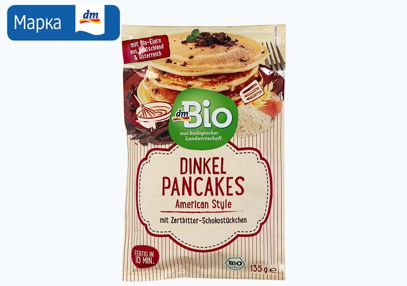 dmBio смеса за палачинки, 135 г